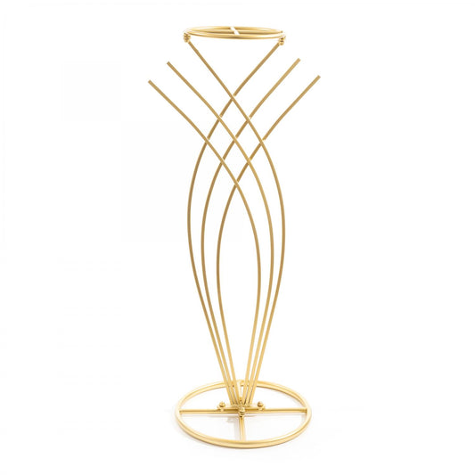 Gold Flower Stand w/ Tall Stem - Style 5