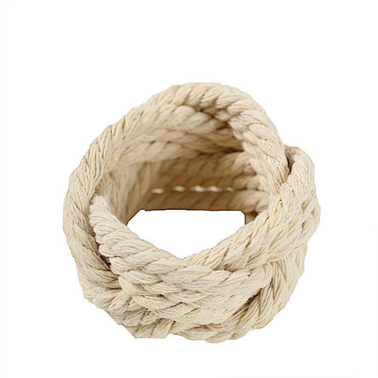 Rusted Cream Burlap Napkin Ring