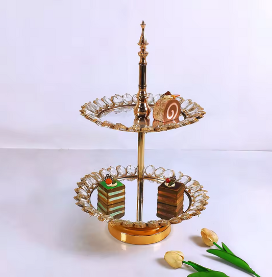 Tiered Gold w/ Diamond Petals & Mirror Top