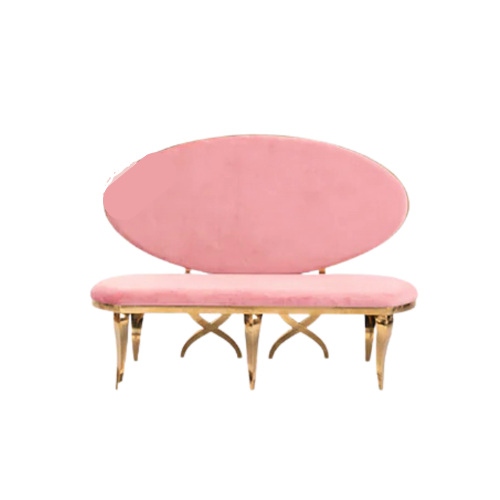 Luxurious Blush & Gold Large Love Seat