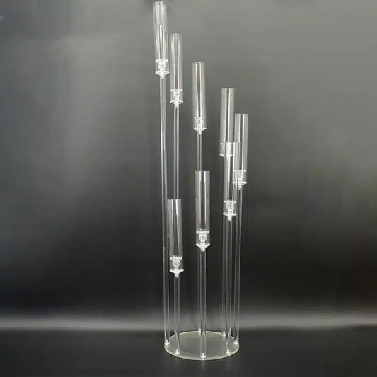 8 Armed Acrylic Candelabra w/ LED Candles