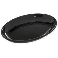 Black 7" x 14" Oval Platter