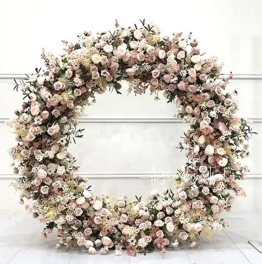 Blush - Round Hollow Flower Backdrop