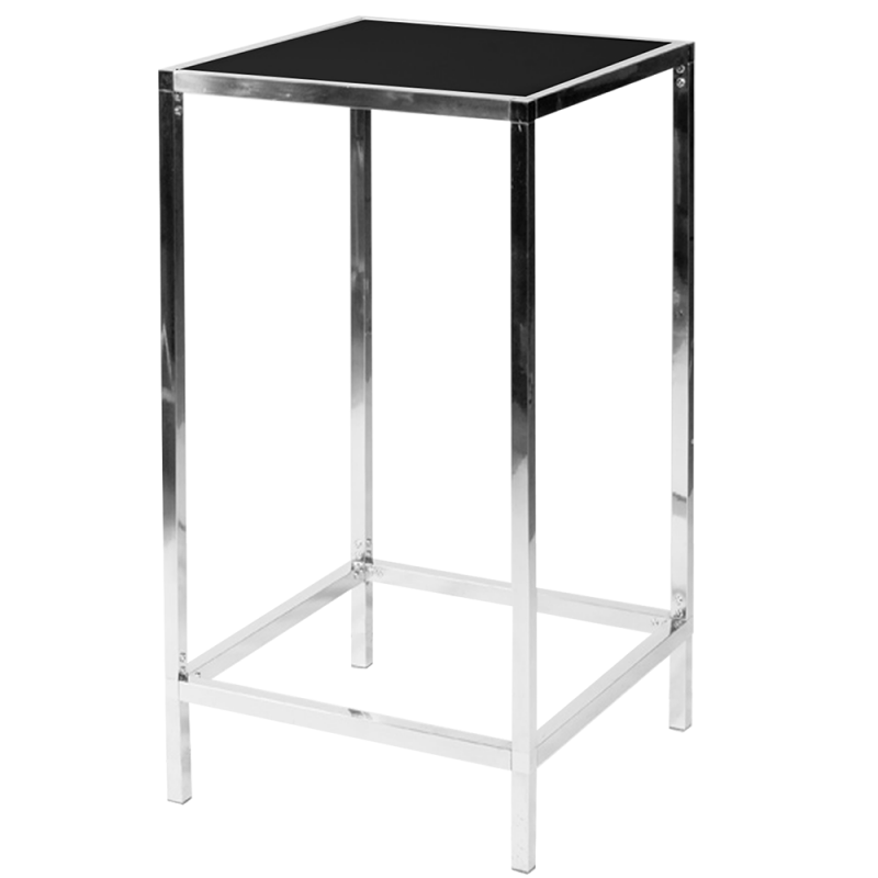Chrome w/ Black Top Square Cruiser Table
