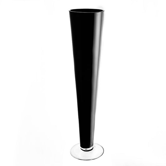 Black Vase w/ Long Stem