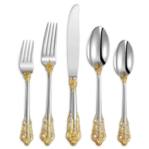 Royal Gold and Silver Cutlery Set