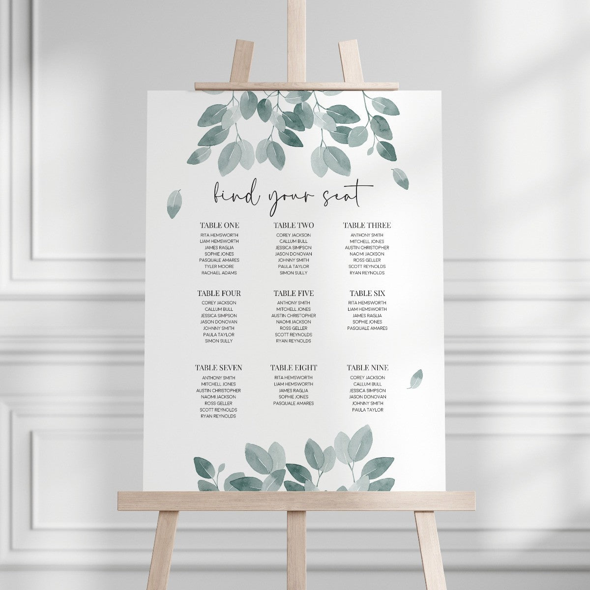 Seating Chart - Call us to customize!