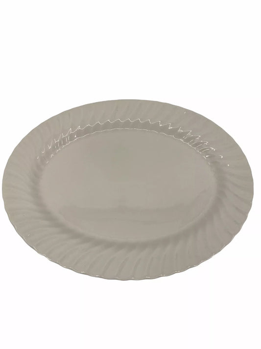 Swirl Rim Design 14" Oval Platter