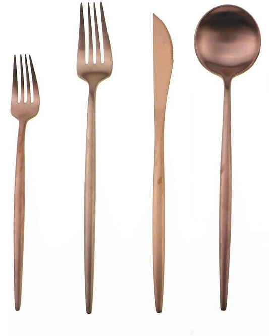 Opulence Rose Gold Cutlery Set