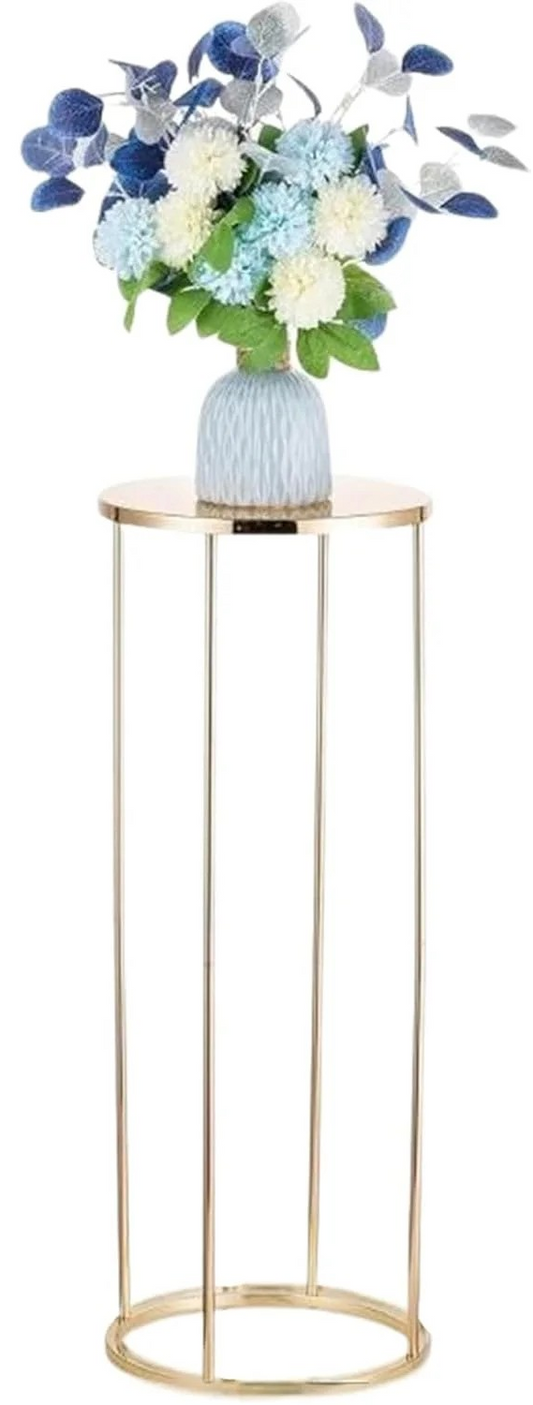 3 Pillar Gold Circular Flower Stands